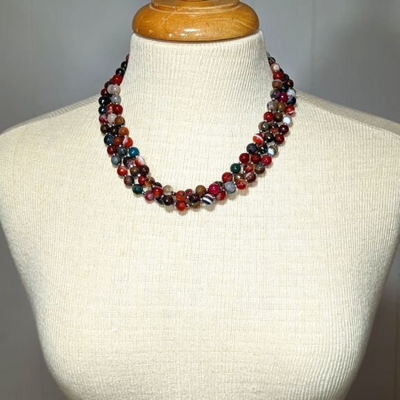 Faceted Gemstone Long Necklace - Picture 6 of 8